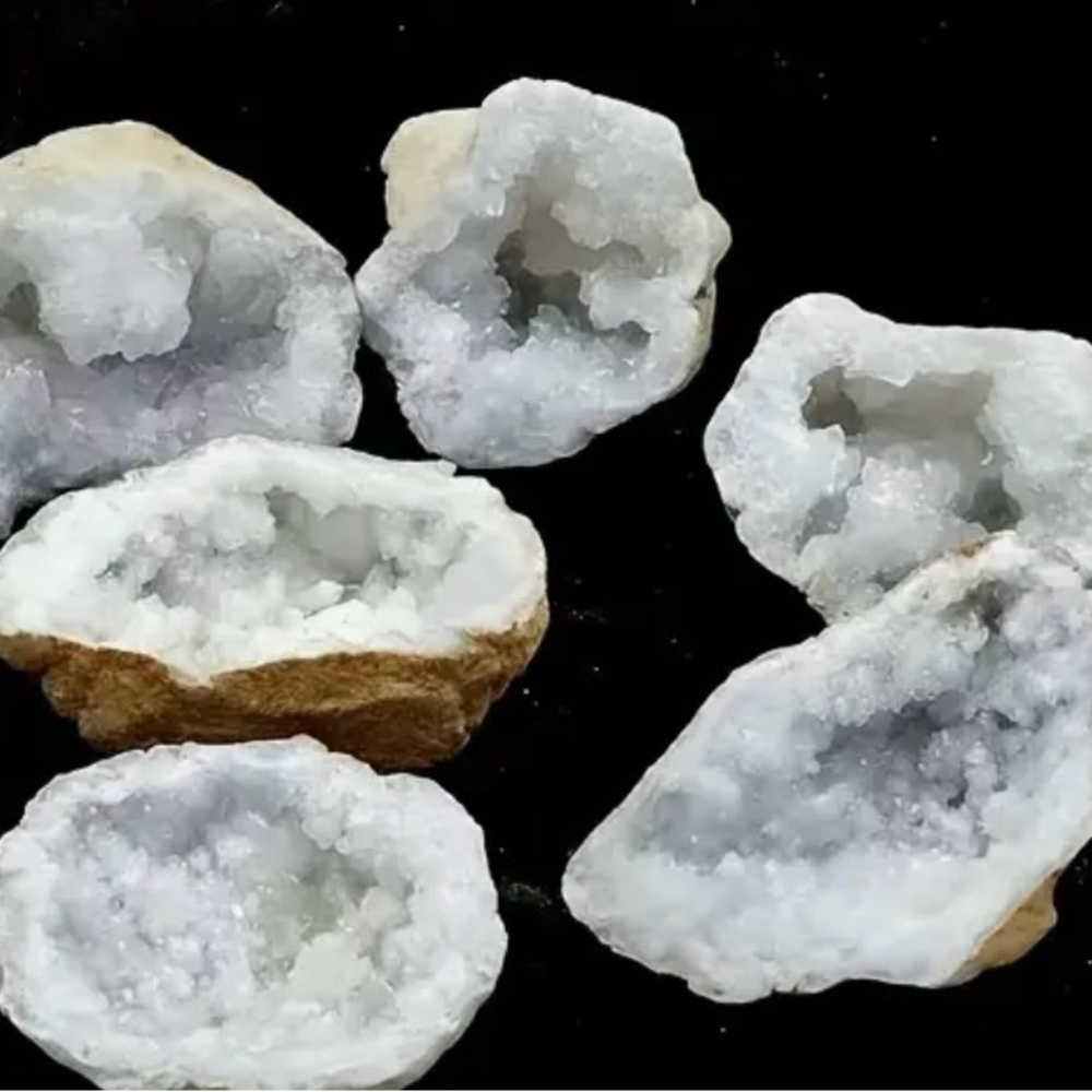 Natural Geode Crystal Clusters - crack the geode and find a beautiful crystal